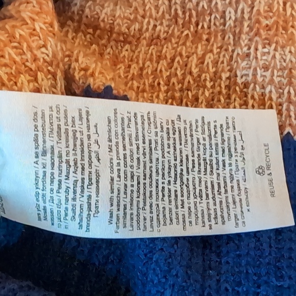 Jack and Jones| Blue and Rustic Orange Striped Crew Neck Long Sleeved Sweater - Picture 13 of 14